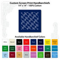 14"x14" Royal Blue Custom Printed Imported 100% Cotton Handkerchief